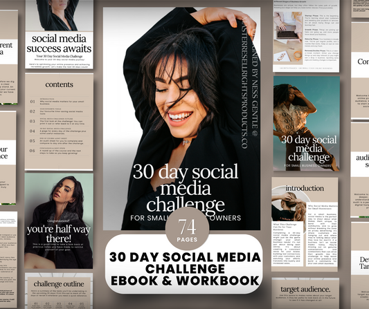 30 Day Social Media Challenge Guide + WorkBook